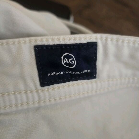 AG Adriano Goldschmied The Graduate Pants 36X30 (TAG 36X34) Off White Tailored - Picture 6 of 10